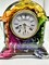 Resin Mantel Clock Black with Beautiful Spring Colors product 5
